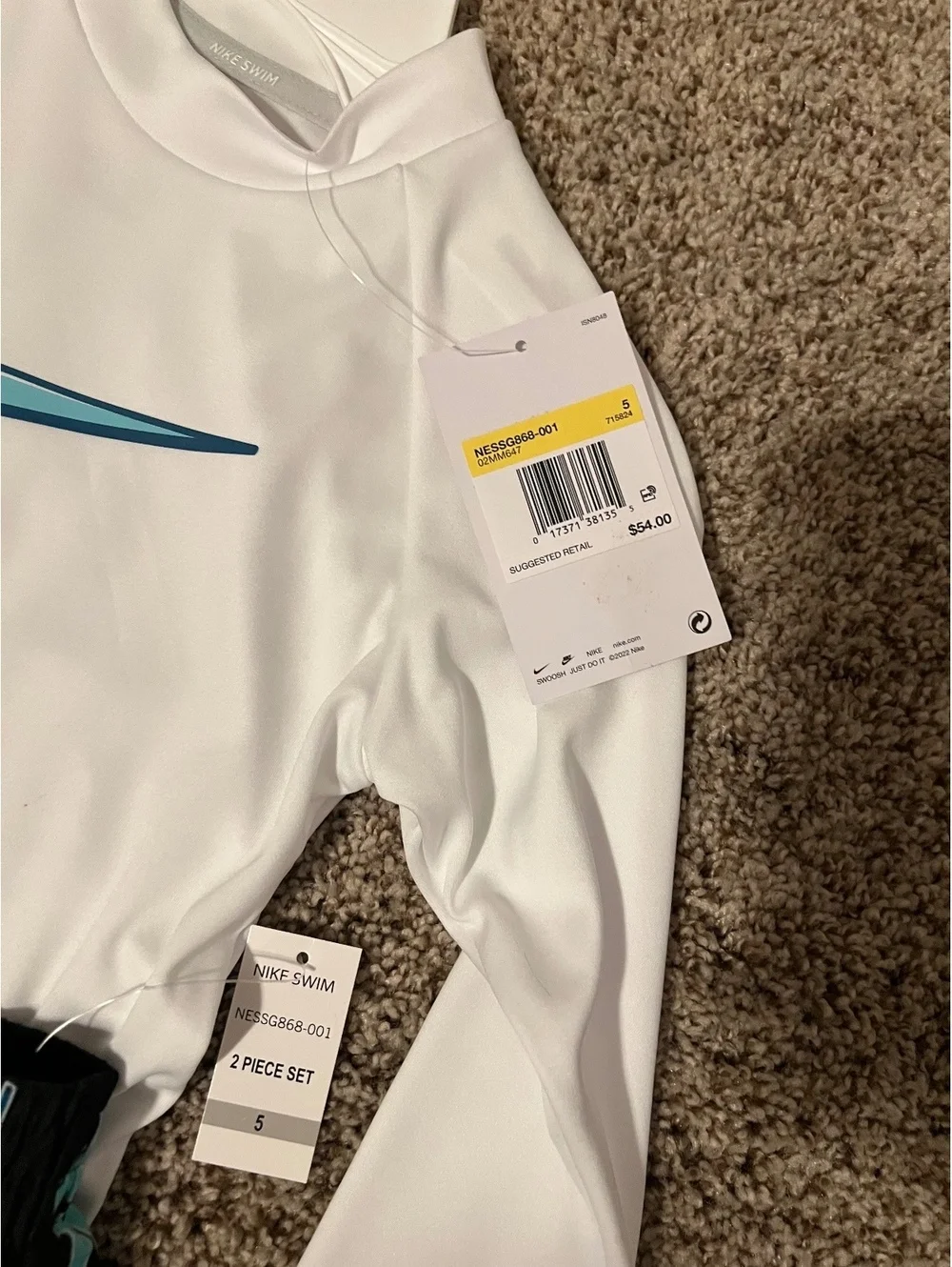 Nike Boys' 2-Piece Swim Set Rash Guard and Shorts